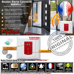 FOCUS GSM PB-200R Maison Avertisseur Système Connecté Alerte Détecteur Sécurité Réseau Panique Bouton Puissante Appartement