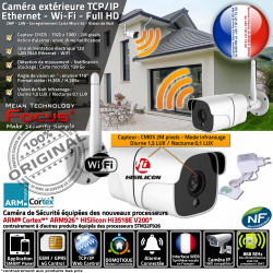 Système Surveillance Nuit Extérieure HA-8404 Maison de Sécurité Ethernet Caméra Réseau Wi-Fi Enregistrement Protection Vision Alarme IP