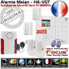 Système Maison 2 pièces HA-VGT Alarme Ethernet Réseau abonnement SIM TCP-IP GSM sans FOCUS Mobile Sans-Fil Centrale 868MHz Connectée