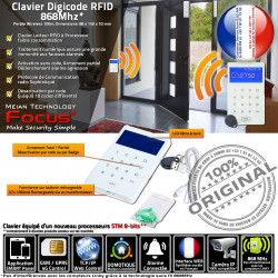 Roulant 868MHz Accès Centrale Ethernet IP Clavier Lecteur Fil FOCUS Badge Sans Déporté PB503-R Connectée GSM Détection Avertissement Alarme Volet