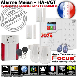 Entreprise Contrôle Détection Meian 868MHz Local PACK Alarme Entrepôt FOCUS ST-VGT Centrale Mouvements Interne Connectée Sirène ORIGINAL Atelier