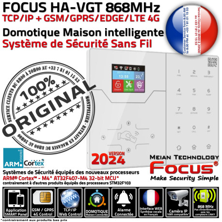 Alarme Connectée ST-VGT TCP/GSM 3G 4G Commerce Dépôt ORIGINAL Cave Meian Réseau GSM WEB 2G Grange Interface Centrale Sirène SmartPhone