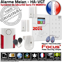 Alarme Restaurant Sécurité 868MHz TCP-IP Garage PACK Ethernet Appartement GSM Meian Système FOCUS ST-VGT Surveillance Sans-Fil Connecté