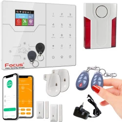 Grange Connectée Appartement F2 Fenêtres FOCUS PACK Télécommande Meian Capteur Alarme Portes Infrarouge Protection Présence Centrale ST-VGT Cave