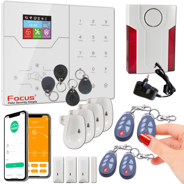 F4 Système Meian ST-VGT Sécurité Pièces Connecté Protection Présence Appartement Capteur Porte GSM Salons Alarme ORIGINAL Chambr