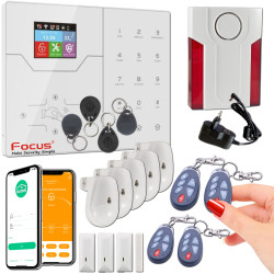 Fenêtres Protection Centrale Alarme F5 Appartement Présence FOCUS Grange Capteur Portes Infrarouge Connectée Meian Télécommande Cave ST-VGT PACK