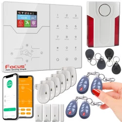 868MHz sans GSM à ST-VGT Connecté Ethernet Sécurité E Maison 4G Système FOCUS TCP-IP Alarme abonnement Surveillance étage PACK