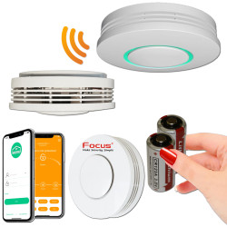 Système Protection Appartement Capteur SmartPhone Sonde Sécurité Incendie 868MHz Domotique 2105R Ethernet Détecteur Fil Sans MD-2105R Connecté MD Maison Fumée