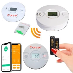 SmartPhone Entrepôt Réseau FOCUS MD-240 MD-240R 868MHz Connectée Détection Entreprise Température Centrale Fil Alarme Incendie Relais Boutique GSM Sans Sonde Feu