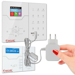 FOCUS 15V 2000mA Câble Connecté Recharge Adaptateur Système 220V Secteur ORIGINAL AC-DC Chargeur Alarme Prise Pièces Salons Chambres Sécurité