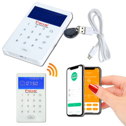 Connectée Commerce Badge Ethernet Clavier FOCUS Tactile Alarme RFID fil sans Avertissement Centrale Meian Restaurant Digicode Lecteur