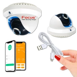 Mouvement Panoramique DOME Wi-Fi Détection Meian Nuit Alerte Application Smartphone FOCUS Vision LAN HA-8501 Réseau Caméra Infrarouge IP Sécurité